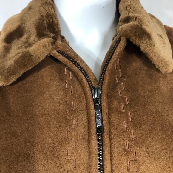 Cato Faux Suede Fuzzy Lined Coat - Picture 3 of 11